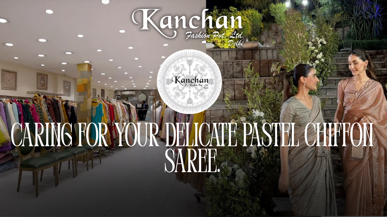 Caring for your delicate pastel chiffon saree.